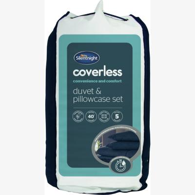 Habitat Silentnight Coverless 10.5Tog Navy Duvet &Pillowcase- Single
