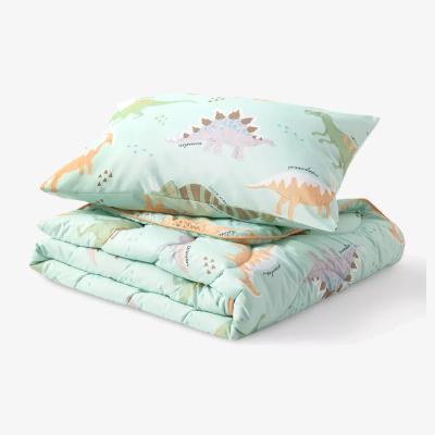 John Lewis Night Lark Junior Dino Safari Coverless Duvet Set, 4.5 Tog, Single, Green/Multi