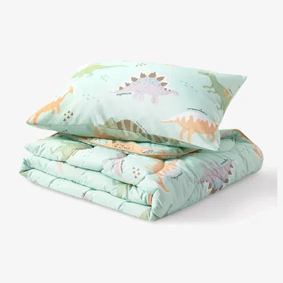John Lewis Night Lark Junior Dino Safari Coverless Duvet Set, 4.5 Tog, Single, Green/Multi
