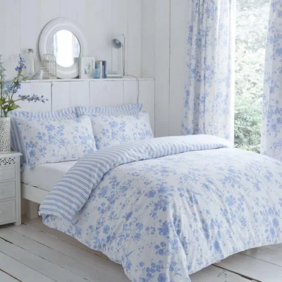 The Range Amelie Blue Duvet Cover Set - Blue / Single Duvet Set