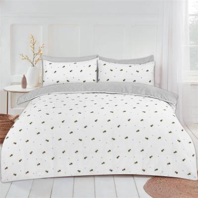 The Range Bee Print Reversible Spotty Duvet Set - White / Single