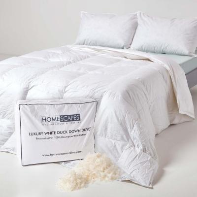 The Range Homescapes Duck Down 9 Tog Duvet - White / Single