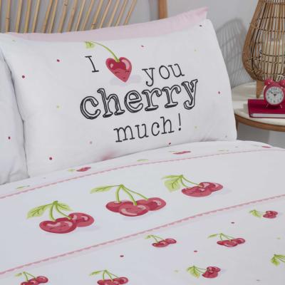 The Range Cherry Much Duvet Set - White / Single