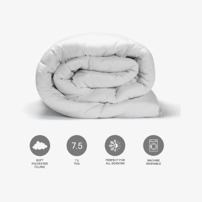 The Range Brentfords Quilt Winter Summer Lightweight Anti-Allergy Duvet - White / 15 / Single