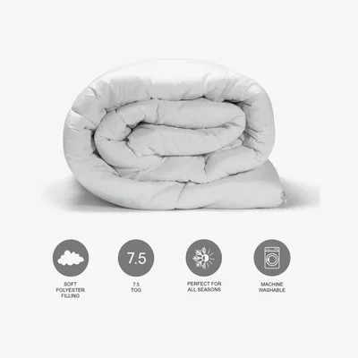 The Range Brentfords Quilt Winter Summer Lightweight Anti-Allergy Duvet - White / 15 / Single