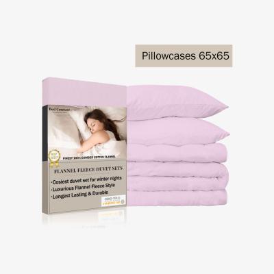 The Range Bed Couture Flannel Duvet Set with pillowcases 65x65cm - Pink / Single