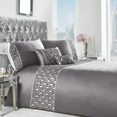 The Range Crystal Duvet Set - Charcoal / Single