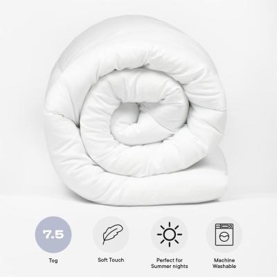 The Range 7.5 TOG Microfiber Duvet Quilt Microfibre Bedding - White / Single