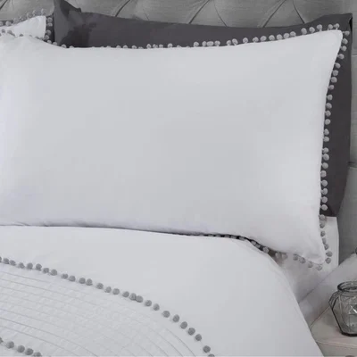 The Range Pom Poms Duvet Set - Grey / Single