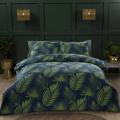 The Range Palma Microfibre duvet Set - Green / Single