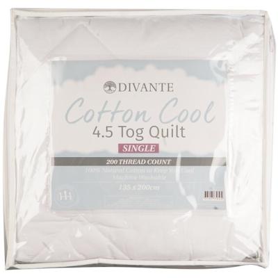 The Range 200 Thread Count Cotton Cool 4.5 Tog Quilt - Single