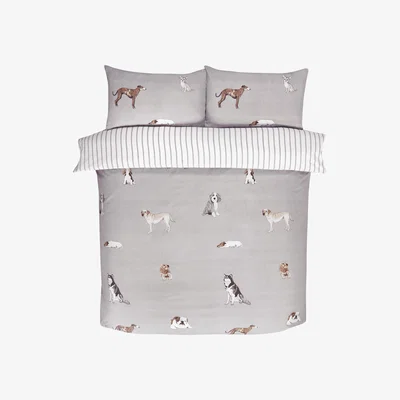 The Range Paws  Tails Microfibre Duvet Set Single Grey - Grey