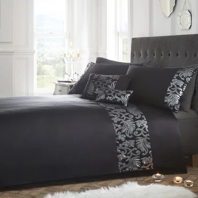 The Range Grace Single Duvet Set - Black