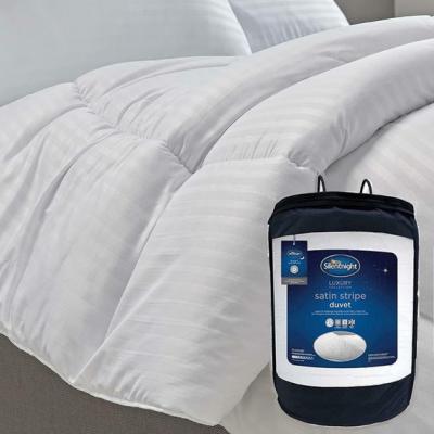 The Range Silentnight Satin Stripe 13.5 Tog Single Duvet - white