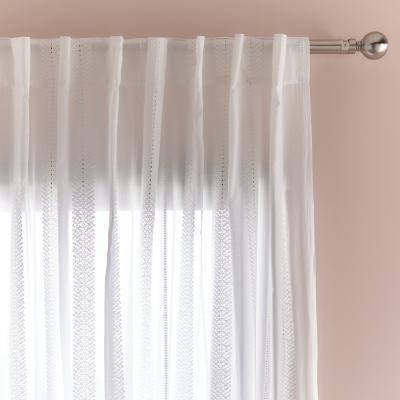 Dunelm Polly White Hidden Tab Top Voile White