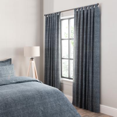 Dunelm Grayson Pacific Tab Top Curtains Pacific Blue