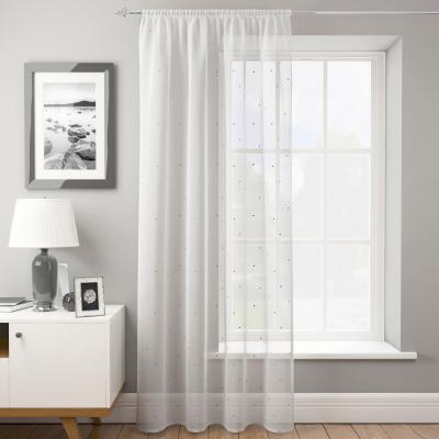 Dunelm Dotty Silver Slot Top Voile Panel Silver