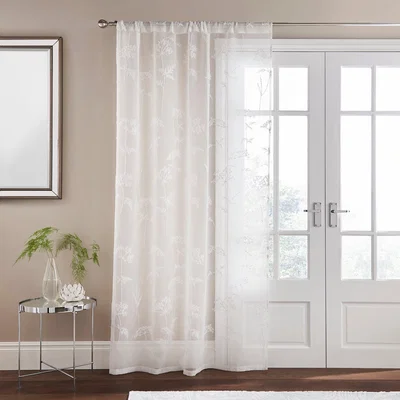 Dunelm Dorma Cheddleton White Slot Top Voile White