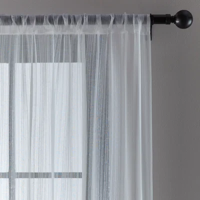 Dunelm Emma Recycled White Slot Top Voile Panel White