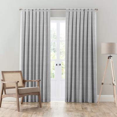 Dunelm Grayson Grey Tab Top Curtains Grey
