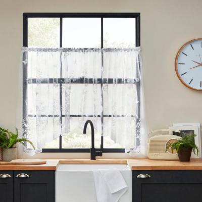 Dunelm Secret Garden Slot Top Jardiniere Net Curtain White