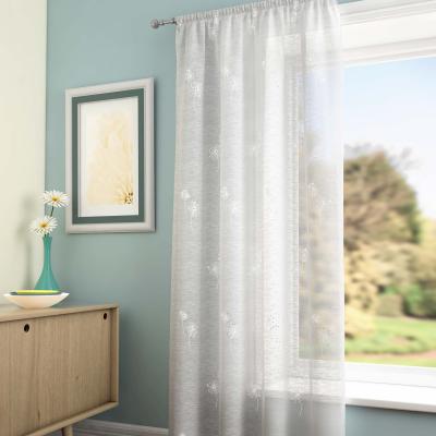 Dunelm Starburst White Slot Top Single Voile Panel White