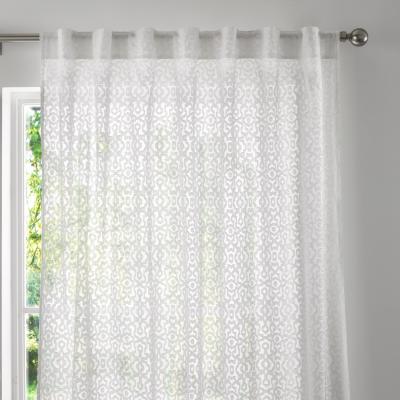 Dunelm Clipped Global White Slot Top Voile Panel White