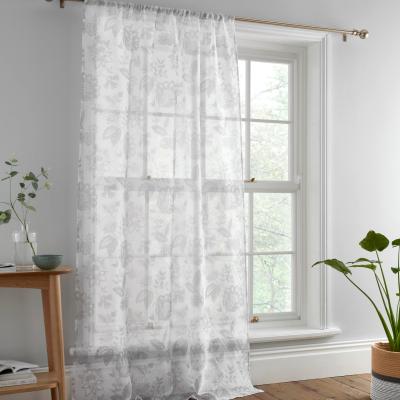 Dunelm Marinelli Grey Slot Top Voile Panel Grey
