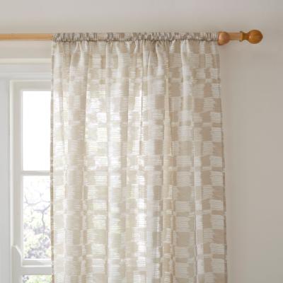 Dunelm Artisan Abstract Natural Slot Top Voile Natural