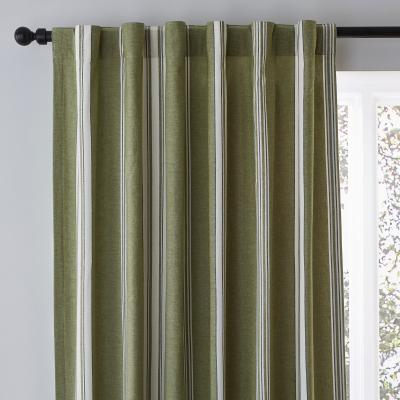 Dunelm Pensford Olive Stripe Slot Top Voile Panel Olive