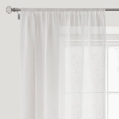 Dunelm Boucle White Slot Top Voile Panel White