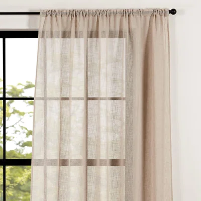Dunelm Recycled Polyester Natural Slot Top Voile Natural