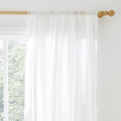Dunelm Pineapple Elephant Aletta Tufted Stripe Slot Top Voile Curtain Panel White