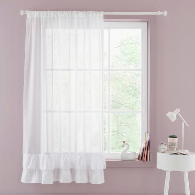 Dunelm Ruffle Slot Top Voile White