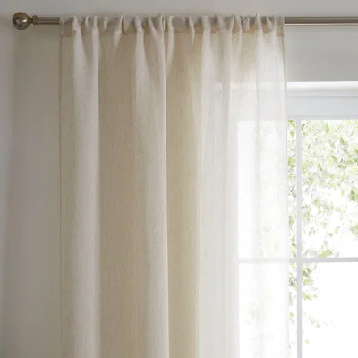 Dunelm Herringbone Slot Top Voile Panel Natural