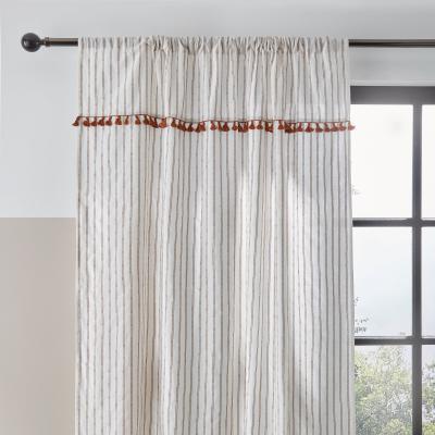 Dunelm Lana Tassel Butterscotch Slot Top Single Voile Panel Butterscotch (Orange)