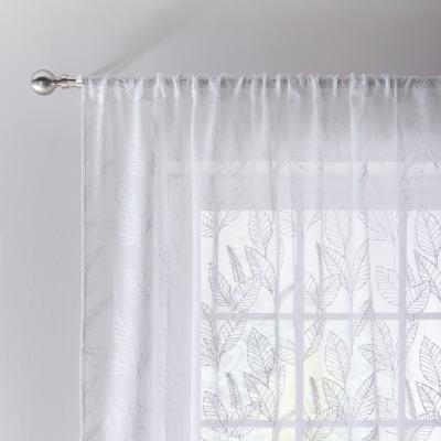 Dunelm Willow Embroidered White Slot Top Voile Panel White