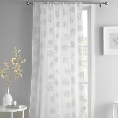 Dunelm Fusion Dotty Sheep White Slot Top Voile Panel White