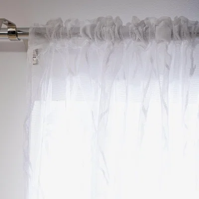Habitat Habitat Sheer Bird Net Pencil Pleat Curtains - White