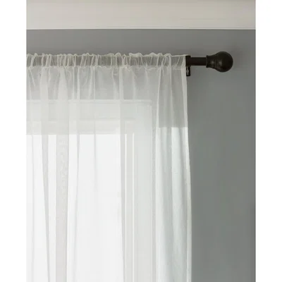 Habitat Habitat Embroidered Unlined Sheer Voile Panels - White