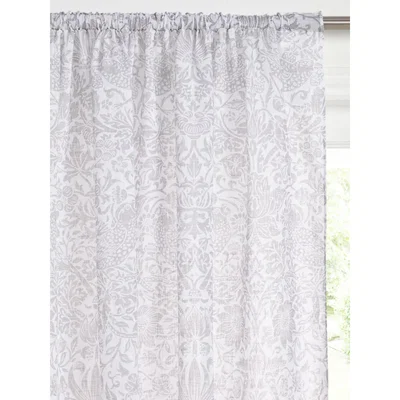 John Lewis Morris & Co. Pure Strawberry Thief Slot Top Voile Panel