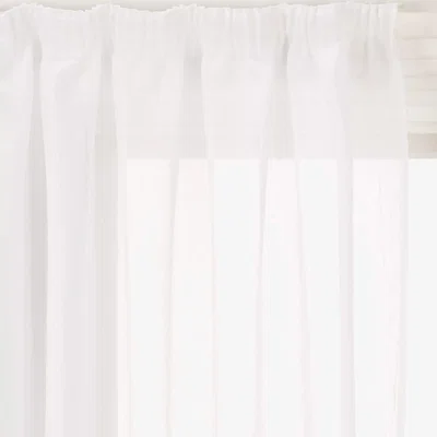 John Lewis John Lewis & Partners Crushed Voile Slot Top Panel, White