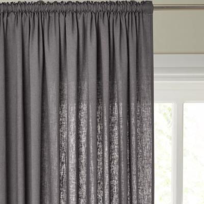 John Lewis John Lewis & Partners Washed Linen Slot Top Voile Panel