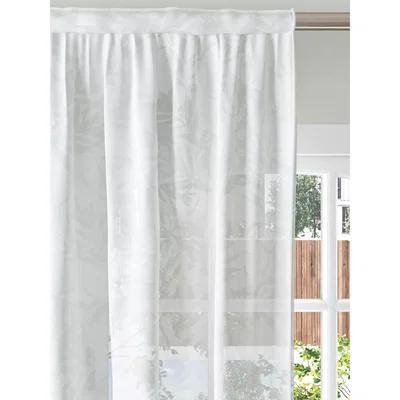 John Lewis John Lewis & Partners Karri Slot Top Voile Panel, White