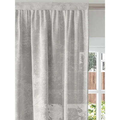 John Lewis John Lewis & Partners Nightingales Slot Top Voile Panel, White