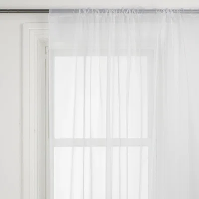 John Lewis ANYDAY John Lewis & Partners Plain Slot Top Voile Panel, White