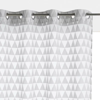 La Redoute Triangle Single Voile Panel in a Jacquard Design with Eyelet Header