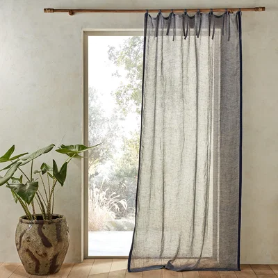 La Redoute Sivy Linen Chambray Voile Curtain