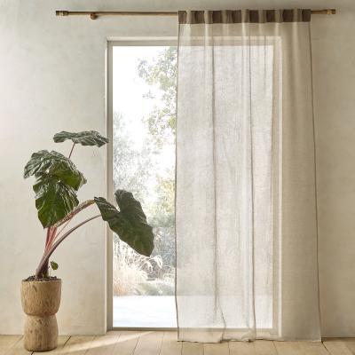 La Redoute Kormi Linen / Velvet Curtain Panel