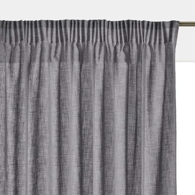 La Redoute Nyong Linen Effect Voile Panel with Gathered Braid Finish